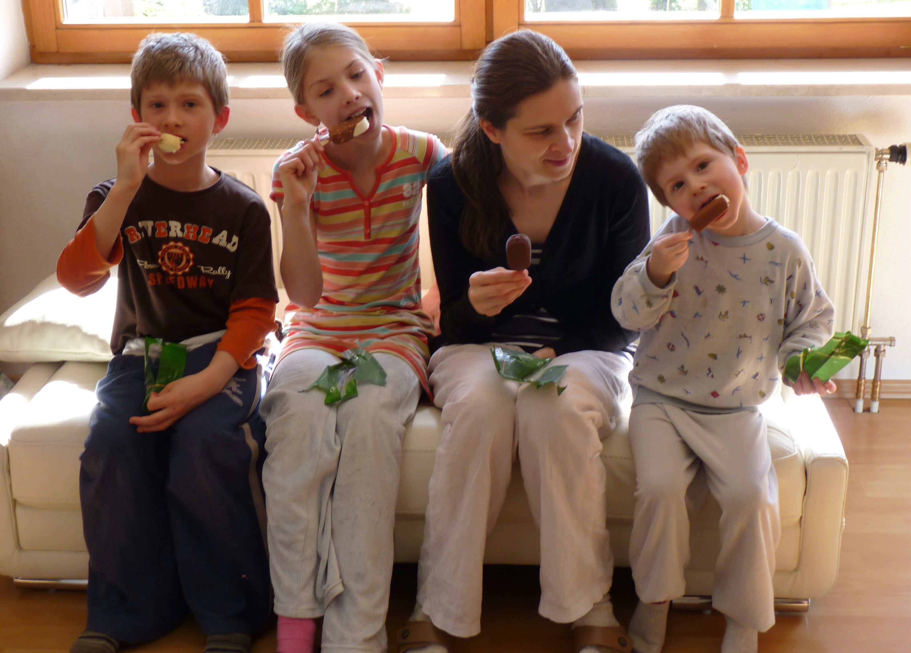 Wir essen Eis